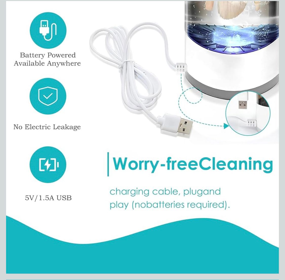 Maquina limpiadora de brochas de maquilaje.