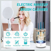 Maquina limpiadora de brochas de maquilaje.